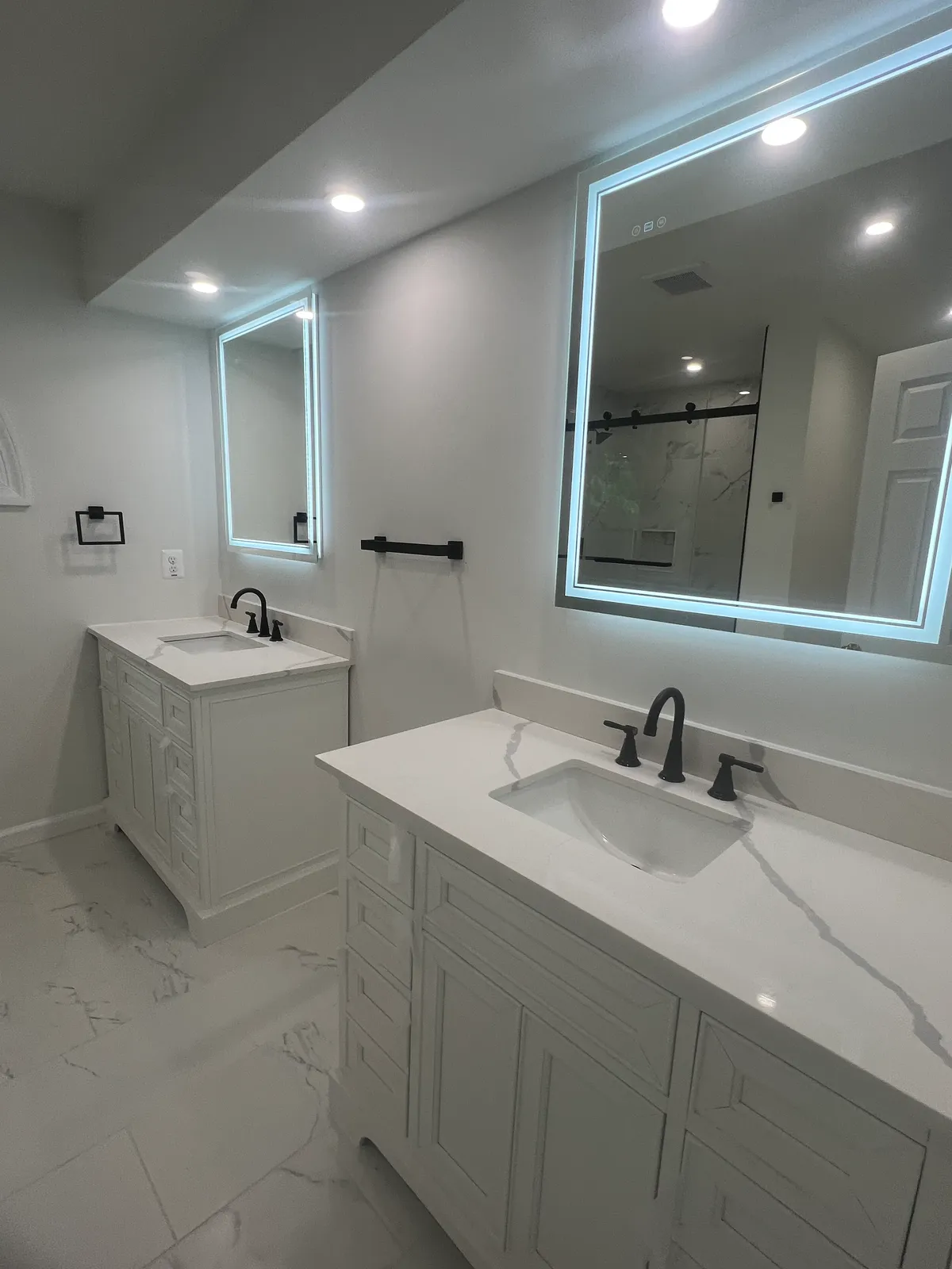 Finished bathroom remodel detail